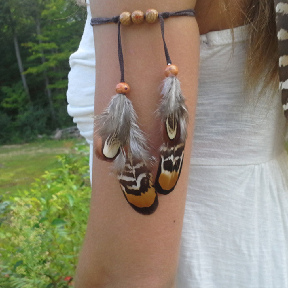 Gypsy Hippie Rope Feather Hair - Women Accessories India のレビューと価格