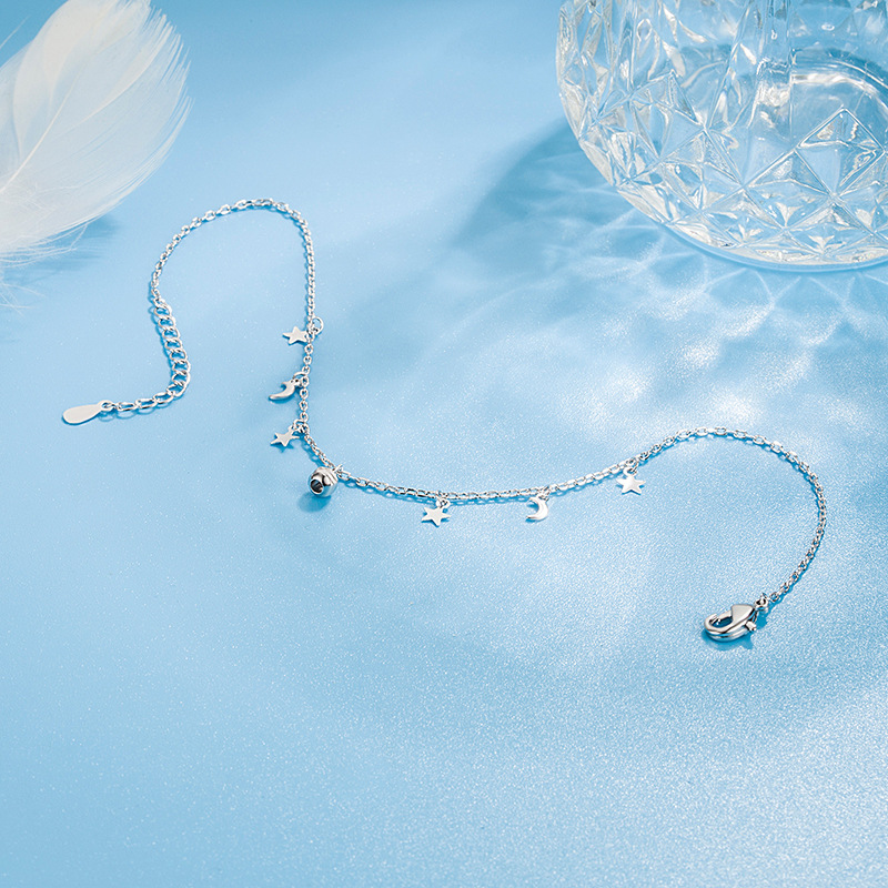 Romantic Moon Star Bead Feet C - Beaded Anklet Chain のレビューと価格
