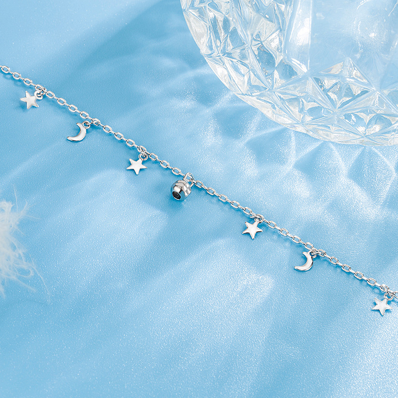 Romantic Moon Star Bead Feet C - Beaded Anklet Chain のレビューと価格