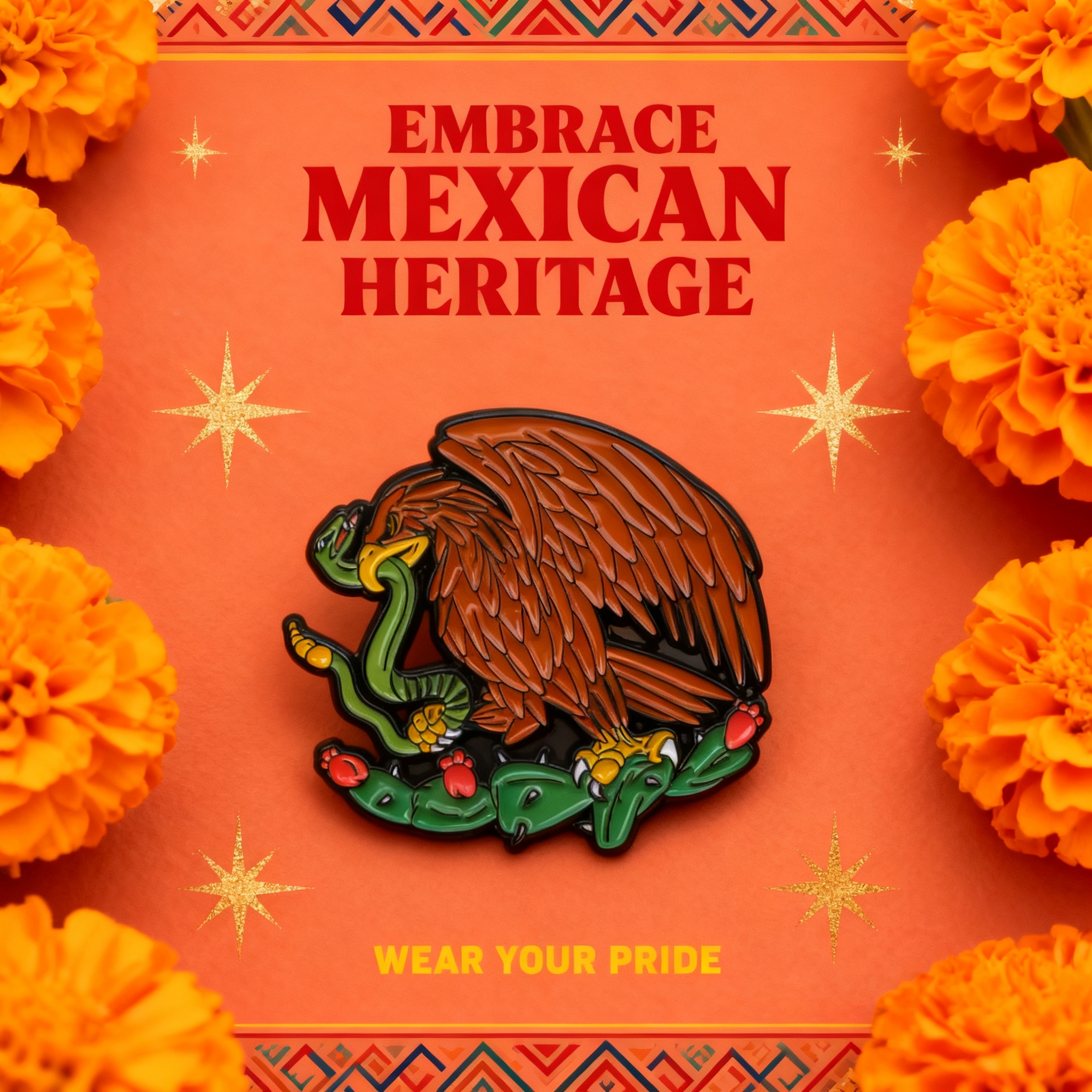 Mexican Eagle Enamel Pin Mexic - Women Accessories Picture のレビューと価格