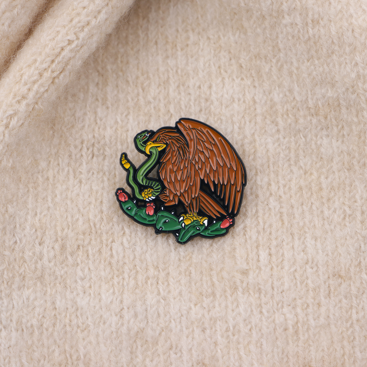 Mexican Eagle Enamel Pin Mexic - Women Accessories Picture のレビューと価格