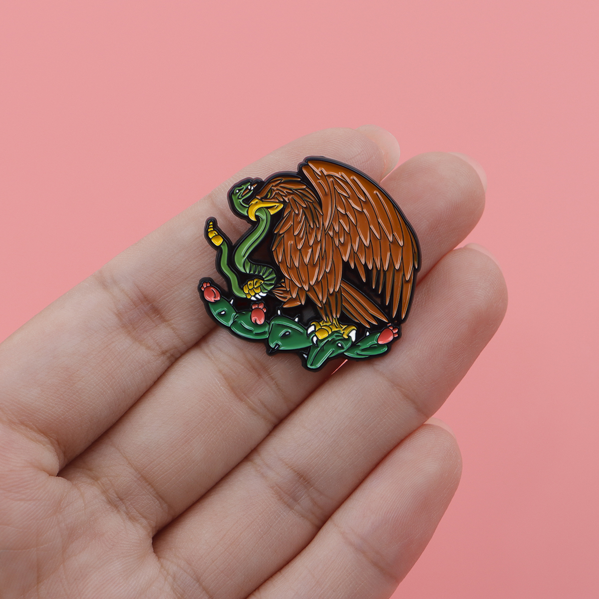 Mexican Eagle Enamel Pin Mexic - Women Accessories Picture のレビューと価格