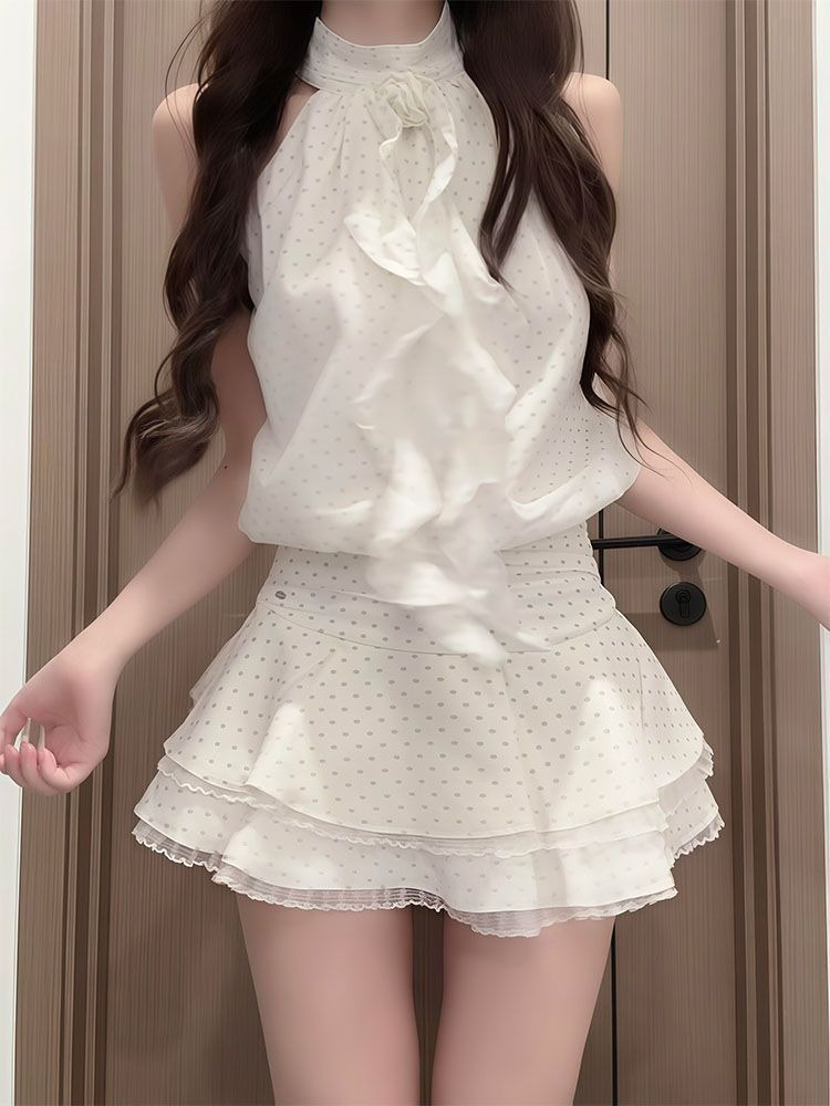 French Sweet Polka Dot 2 Piece - Layered Necklace Set のレビューと価格