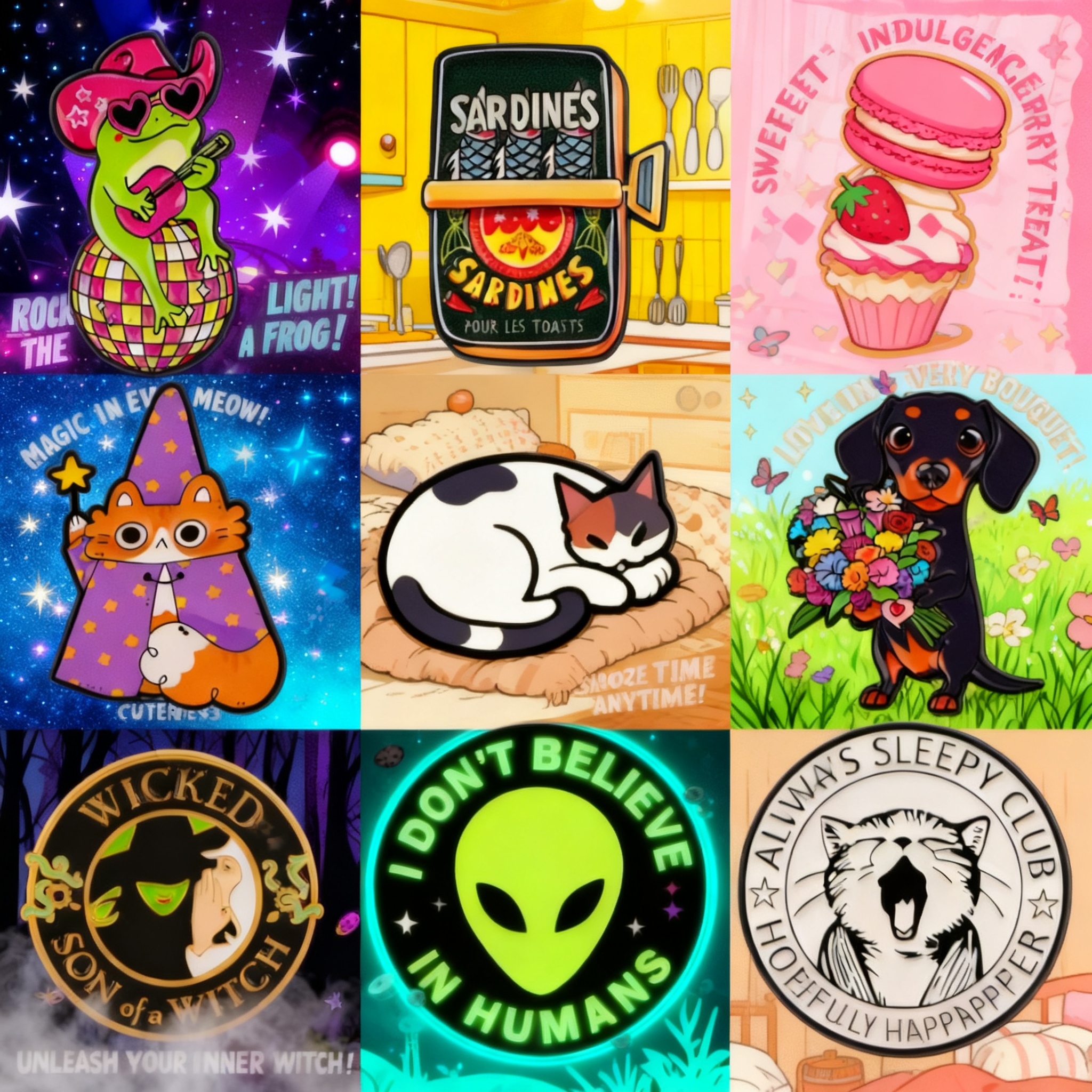 Enamel Pin Cute Cartoon Cat Ma - Women Accessories Picture のレビューと価格