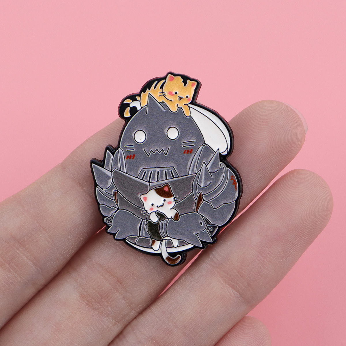 Cute Cat Enamel Pin Manga Anim - Women Accessories Picture のレビューと価格