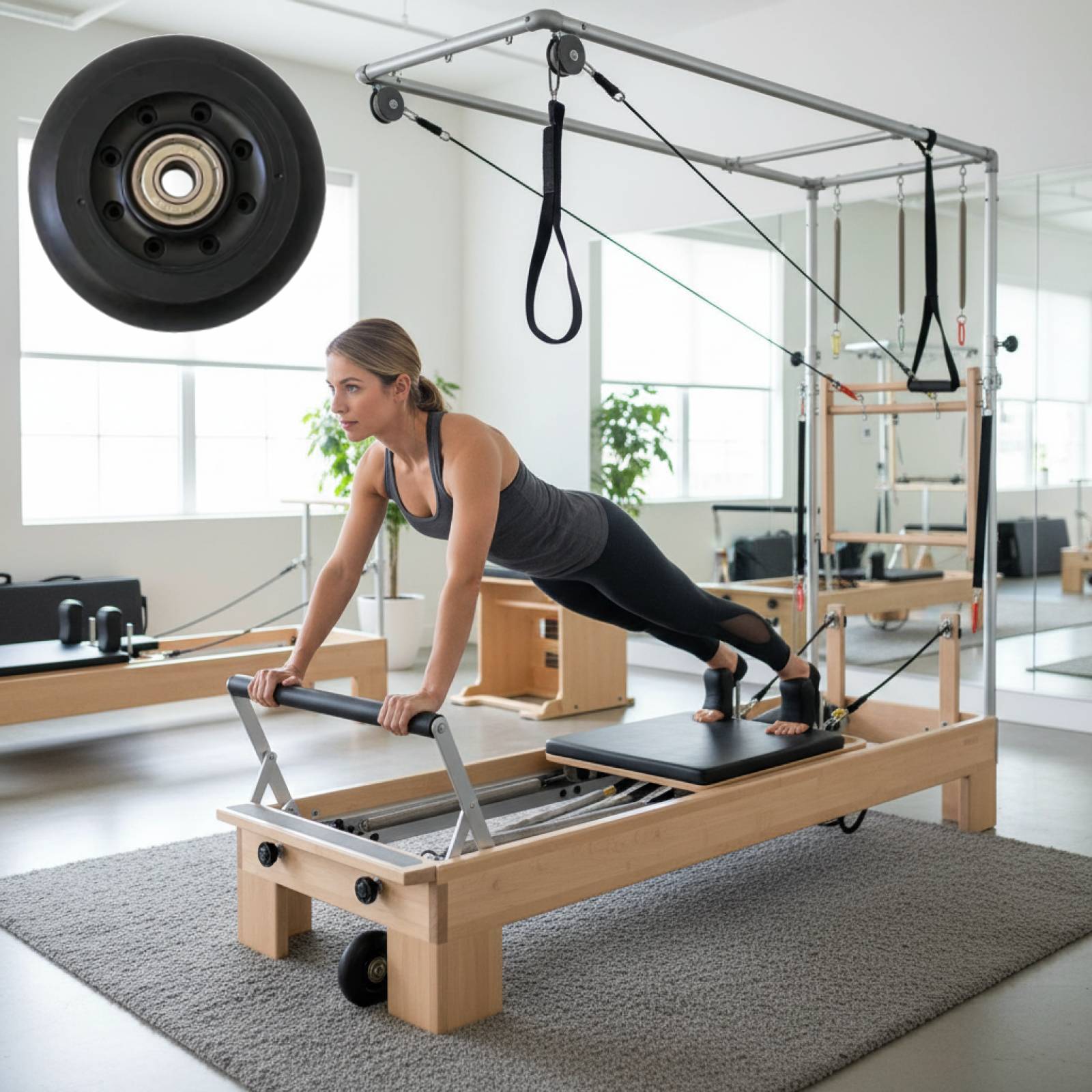 Pilates Reformer Wheel Black W - Women'S Exercise Accessories のレビューと価格