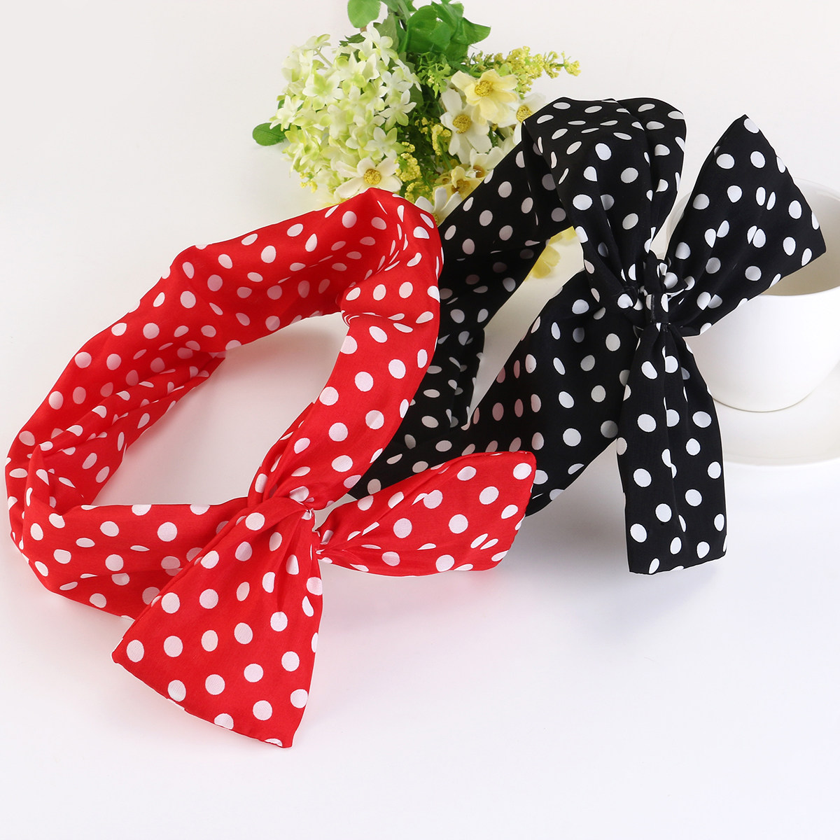 2Pcs Dot Design Elastic Hairba - Women'S Exercise Accessories のレビューと価格