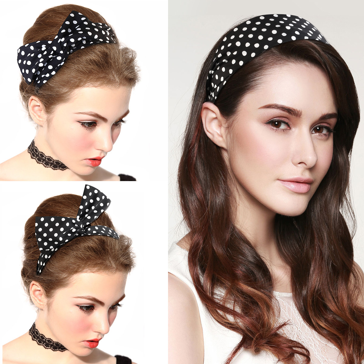2Pcs Dot Design Elastic Hairba - Women'S Exercise Accessories のレビューと価格