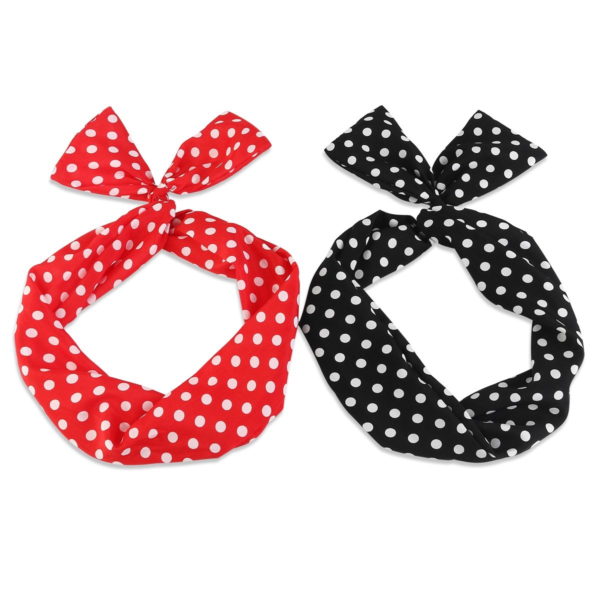 2Pcs Dot Design Elastic Hairba - Women'S Exercise Accessories のレビューと価格