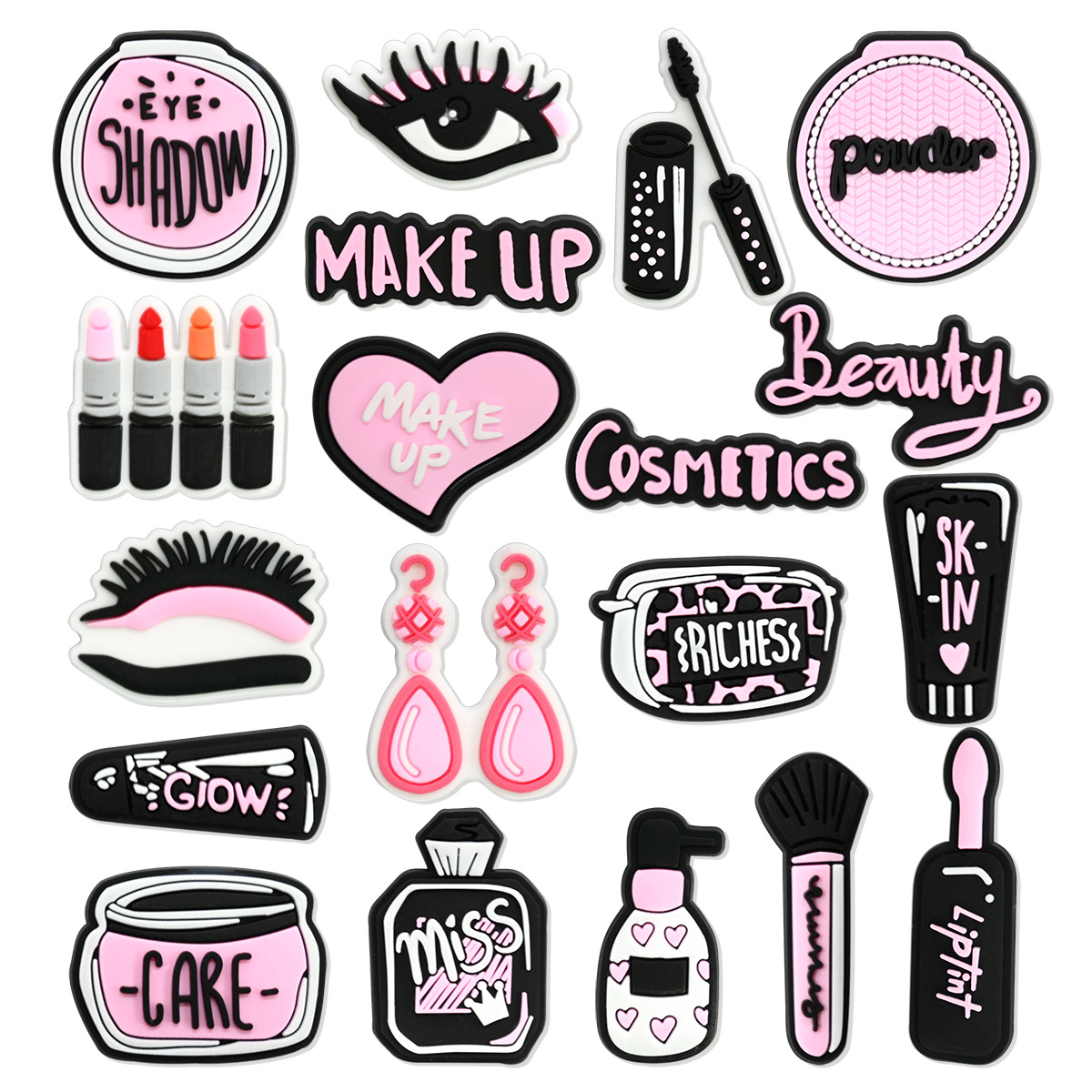 Pink Beauty Makeup Shoe Charms - Women'S Accessories Crocs のレビューと価格