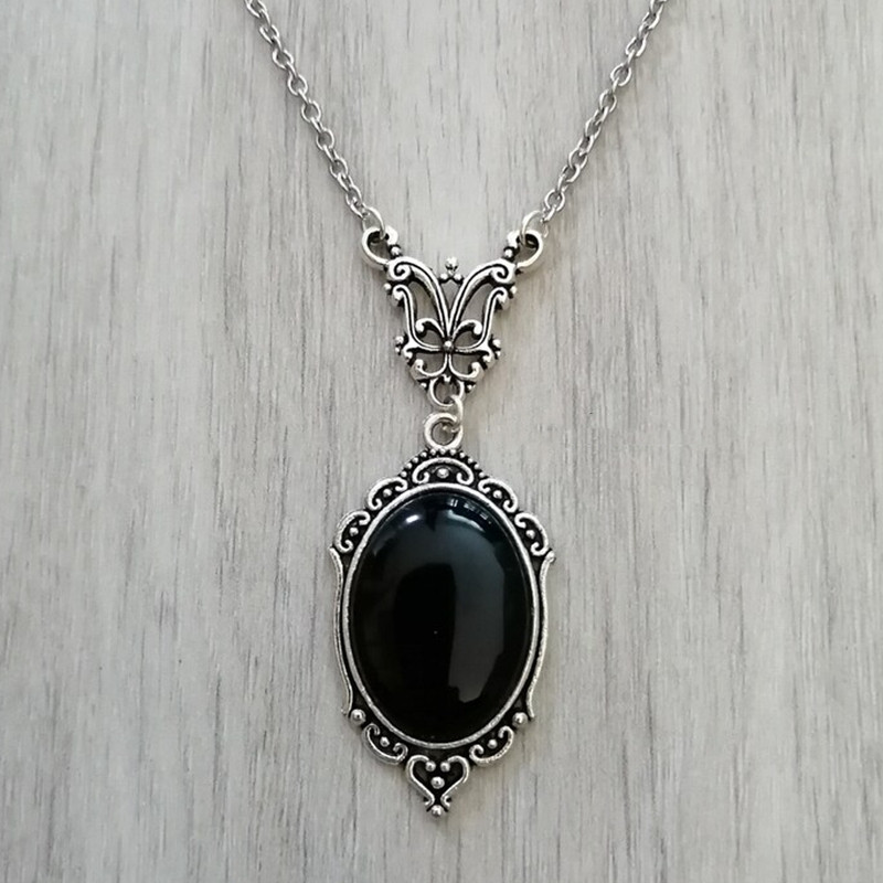 Gothic Black Crystal Charm Nec - Women'S Vampire Accessories のレビューと価格