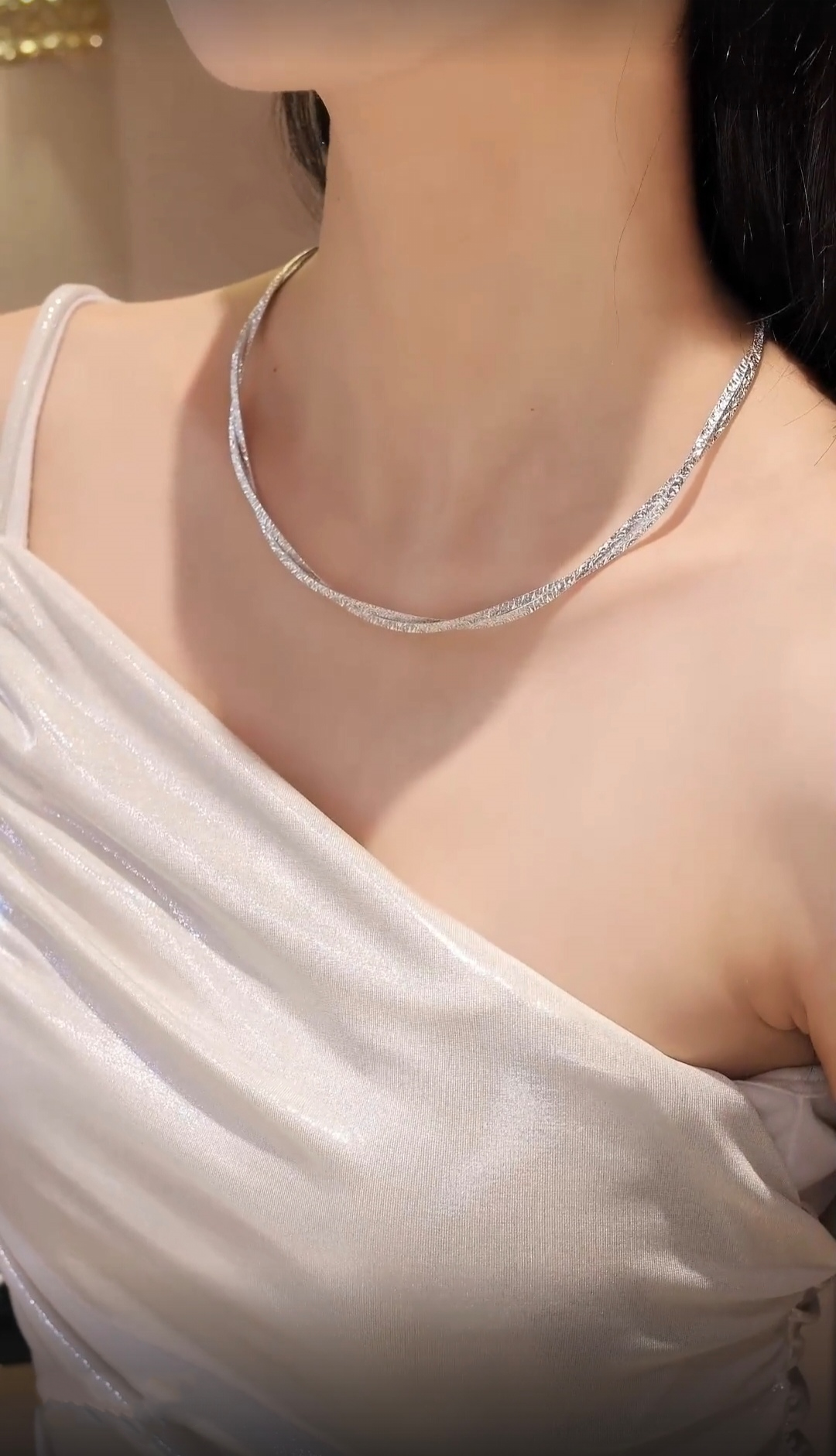 BELLUX Choker 925 Silver Synth - Layered Necklace Set のレビューと価格