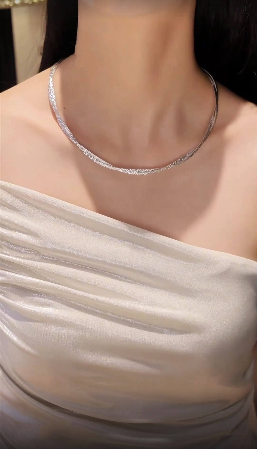 BELLUX Choker 925 Silver Synth - Layered Necklace Set のレビューと価格