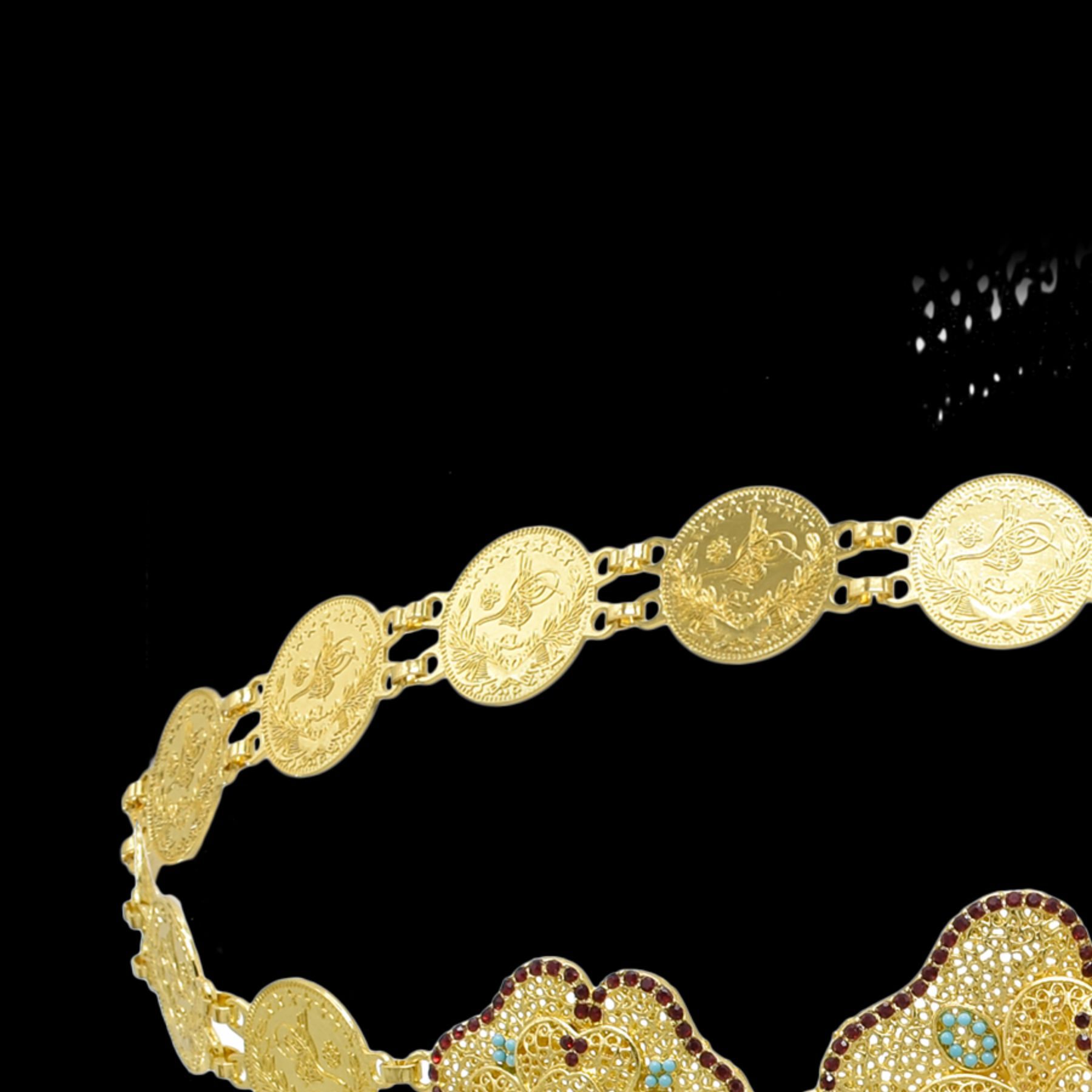 Hollow Out Flower Coins Chain  - Women Accessories India のレビューと価格