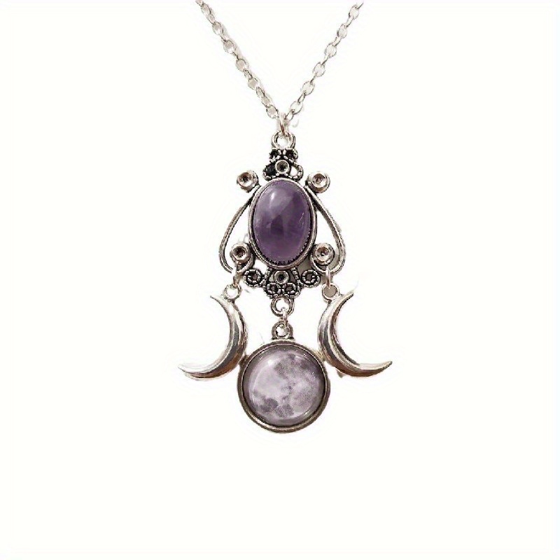1pc Moon Goddess Necklace Amet - Women'S Vampire Accessories のレビューと価格