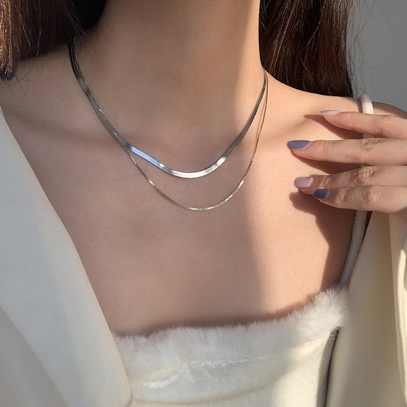 New 925 Sterling Silver Neckla - Layered Necklace Set のレビューと価格