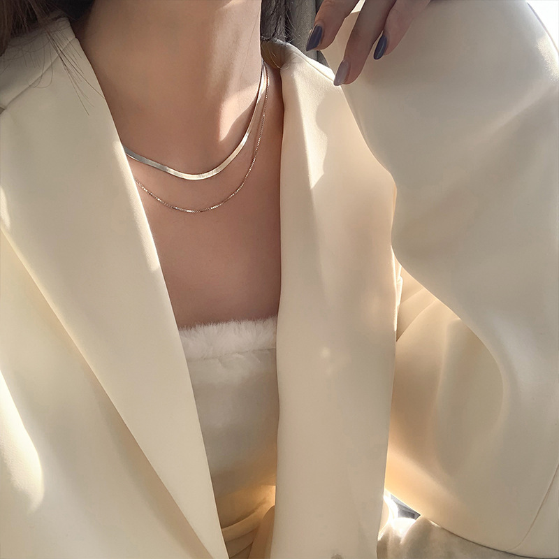 New 925 Sterling Silver Neckla - Layered Necklace Set のレビューと価格