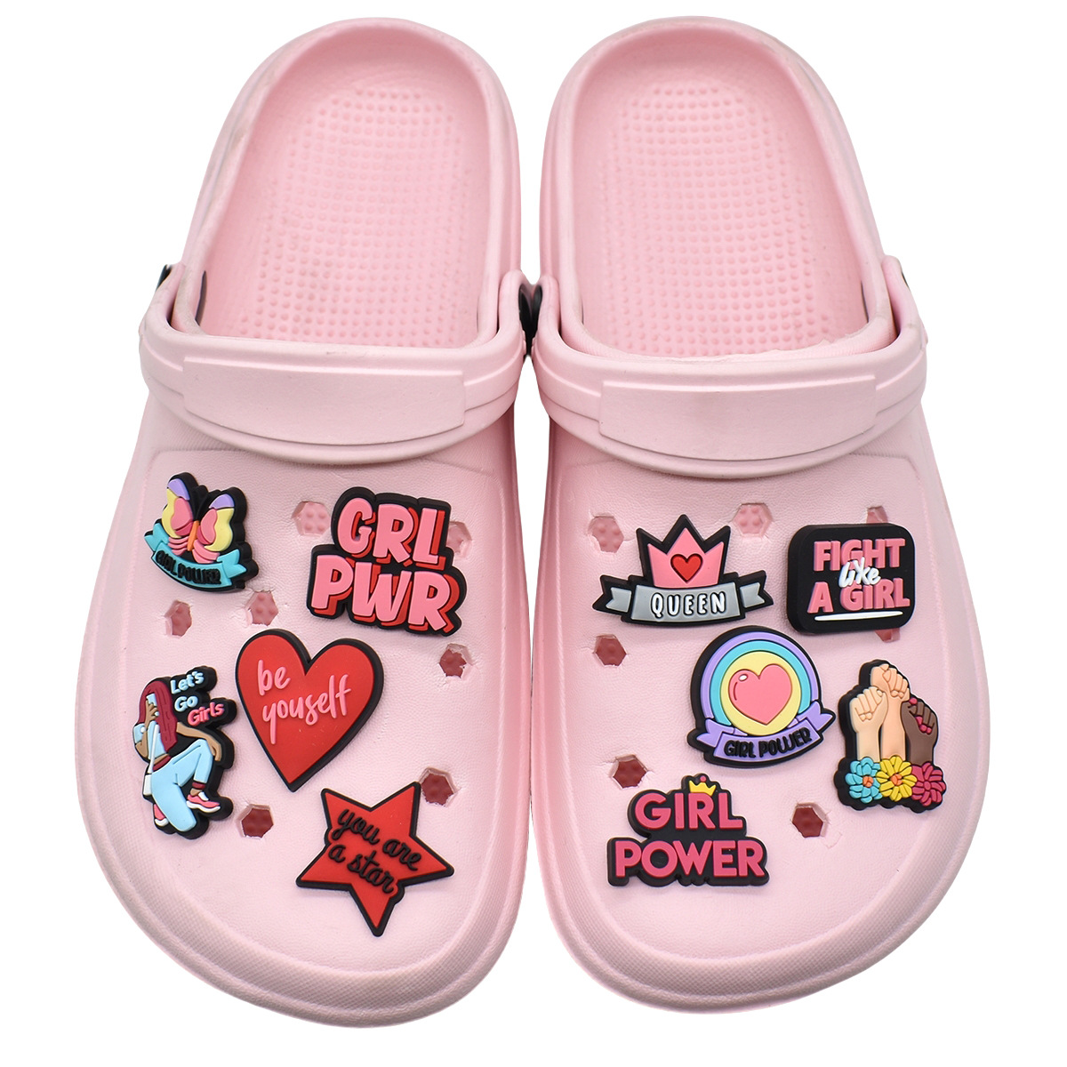 Cute Pink Power Shoe Charms De - Women'S Accessories Crocs のレビューと価格