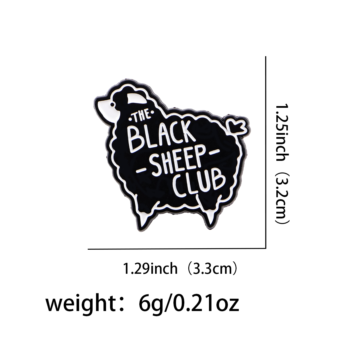 Cartoon Black Sheep Enamel Pin - Women Accessories Picture のレビューと価格