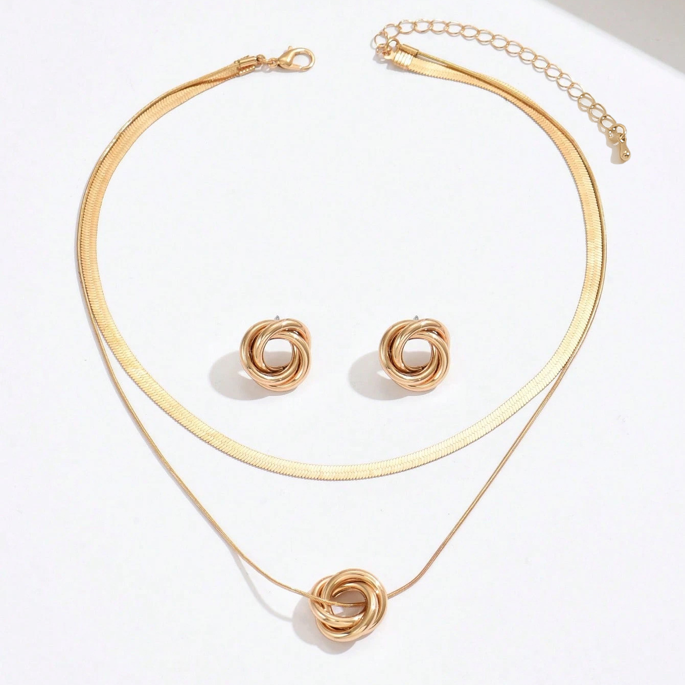 1 set of beautiful new twisted - Layered Necklace Set のレビューと価格