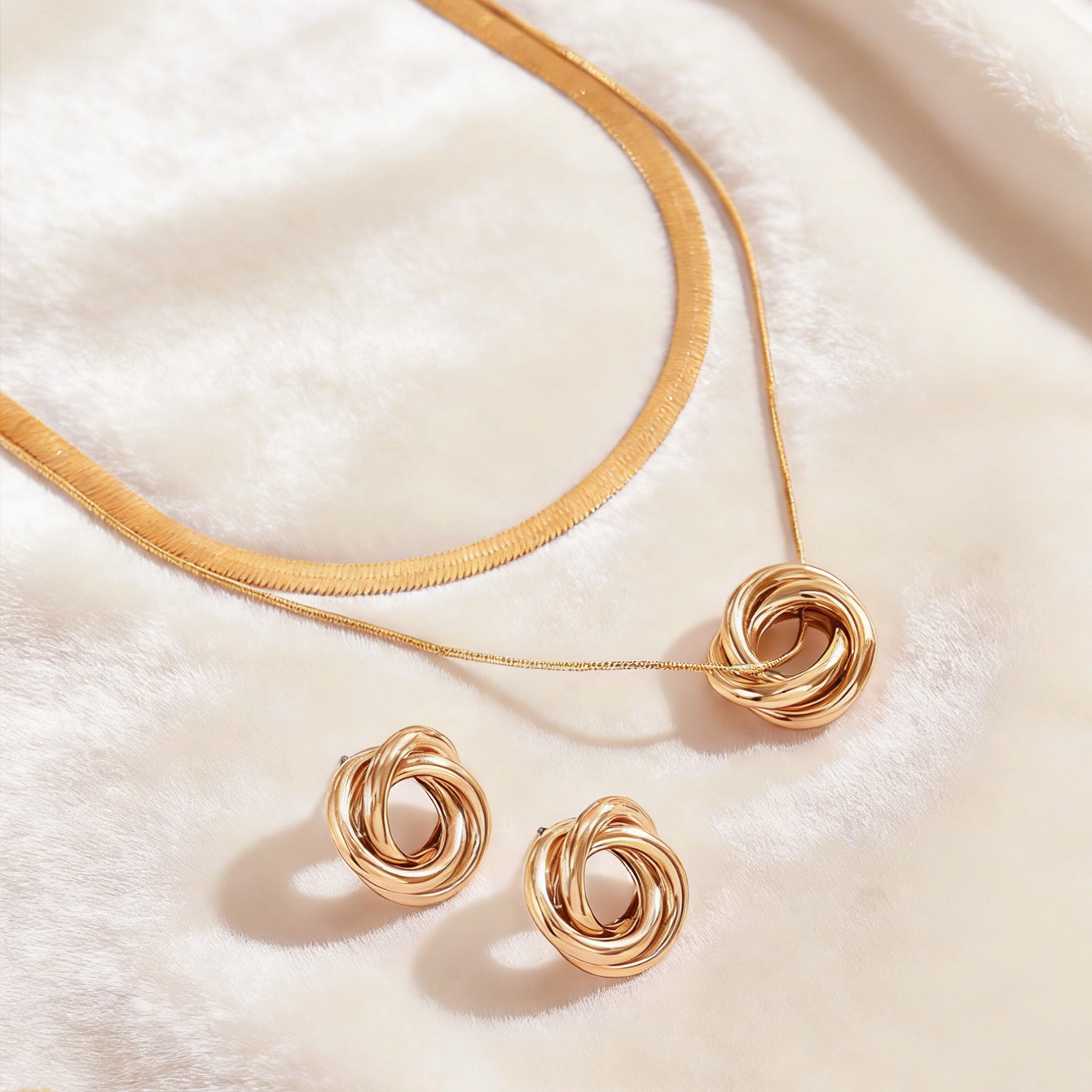 1 set of beautiful new twisted - Layered Necklace Set のレビューと価格