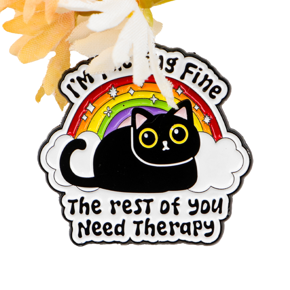 Cute Black Cat Enamel Pin Rain - Women Accessories Picture のレビューと価格