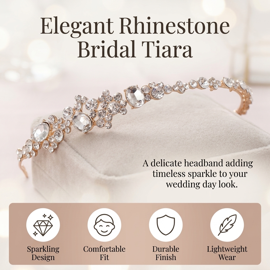 Alloy Rhinestone Crown Headban - Women'S Hair Accessories Wedding のレビューと価格