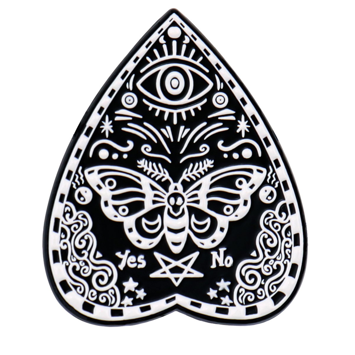 Black Cat Ouija Enamel Pin Hal - Women Accessories Picture のレビューと価格