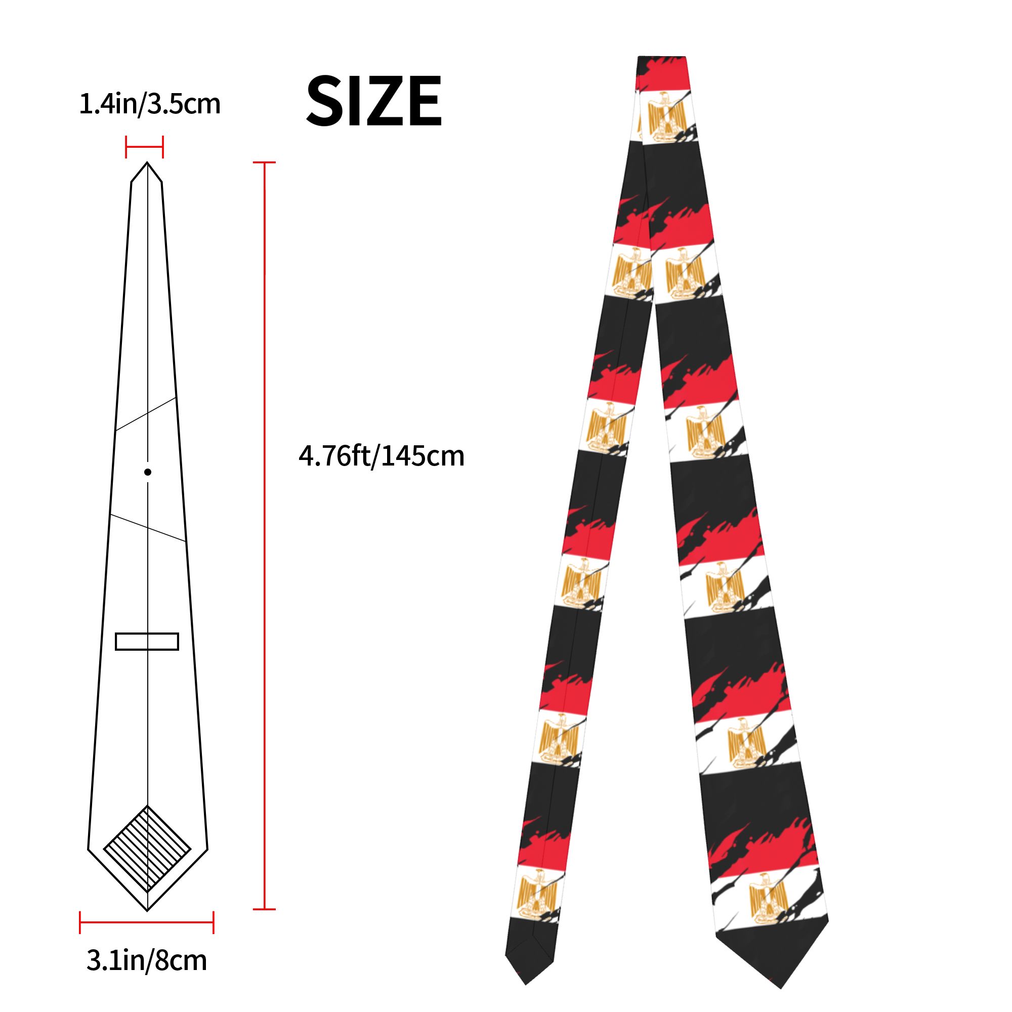 Egypt Egyptian Flag Necktie Un - Women'S Egyptian Accessories のレビューと価格