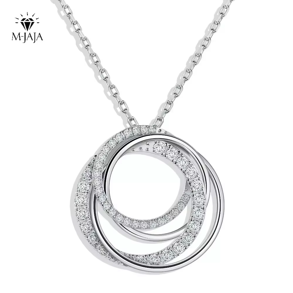 M-JAJA Moissanite Pendant Neck - Layered Necklace Set のレビューと価格