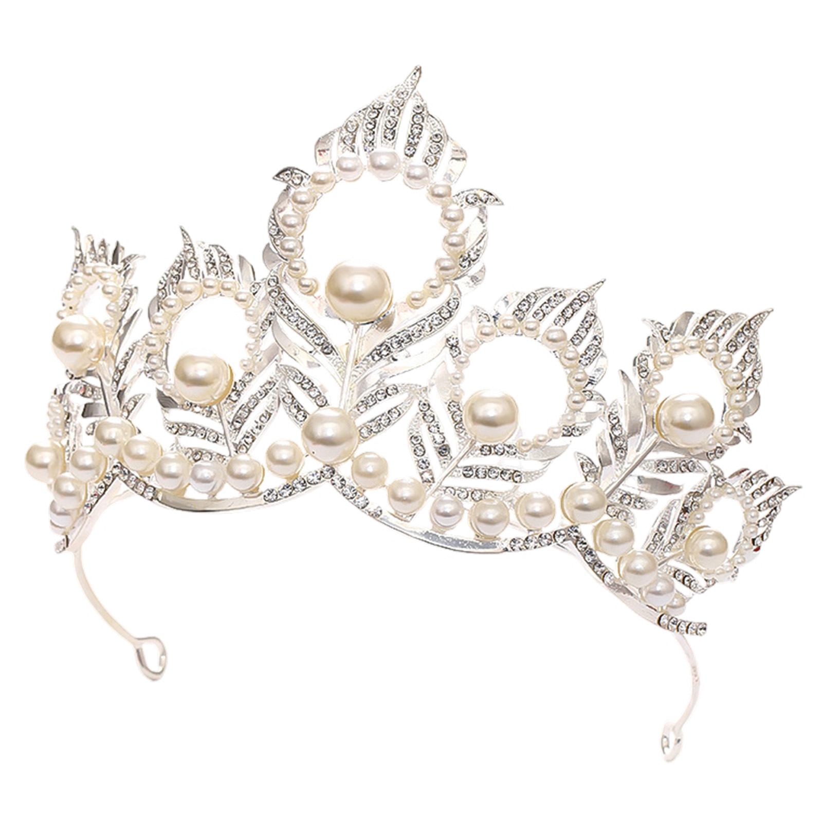 Pearl Crown Headpiece With Pea - Women'S Hair Accessories Wedding のレビューと価格