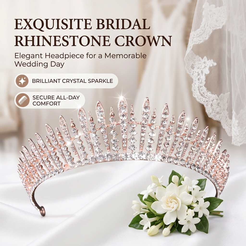 Bridal Crystal-Crown Headband  - Women'S Hair Accessories Wedding のレビューと価格