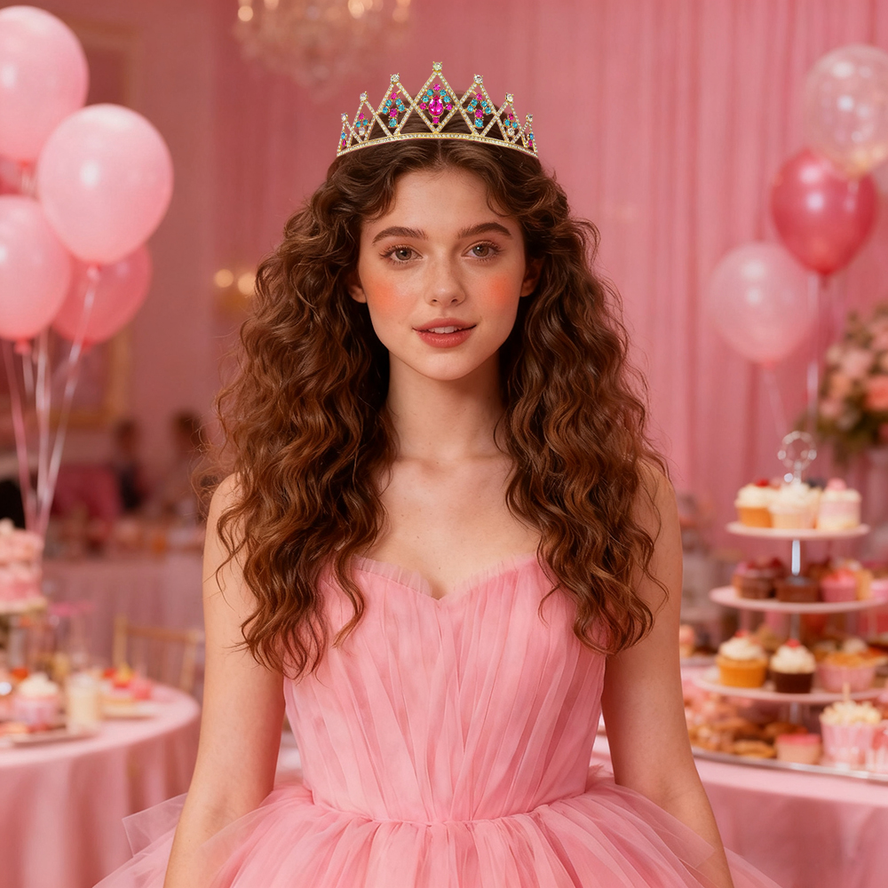 Princess Rhinestone Crown Head - Women'S Hair Accessories Wedding のレビューと価格